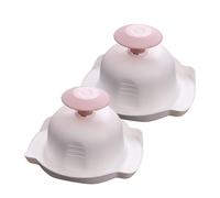 WOONEKY Proteggi Dita Cutter Finger Protector 2 Pezzi 5 Aghi in Acciaio e Plastica Nero per Uso in Cucina e Ristorante