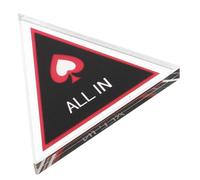 WOONEKY Pulsante Mazziere Poker Versatile in Cristallo Gettone per Giochi da Tavolo Accessorio per Partite Poker Design Stabile e Lavorazione Superficie Liscia Ed Esterno