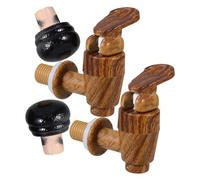 WOONEKY Rubinetti per botti birra e tappi a chiusura ermetica in plastica nera, accessori vintage per bar domestico e secchielli vino con sigillatura preservante