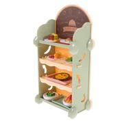 WOONEKY Scaffale Miniatura Cucina Ripiani con Cibo per Casa delle Set Accessori Mini Cucina Ruolo e Decorazione