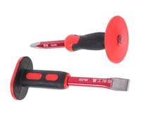 WOONEKY Scalpelli in Acciaio al Vanadio con Protezione Antiscivolo e Paramano Ergonomico per e Calcestruzzo Strumenti Resistenti e Durevoli per Demolizione e Intaglio