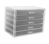 WOONEKY Scatola Espositiva per Rocce in Acrilico Trasparente Scomparti Organizer Multiuso per Raccolte di Minerali e Gioielli Vetrinetta da Esposizione Elegante e Funzionale