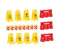 WOONEKY Segnali Stradali per Plastica Resistente con Barriere e Cartelli Educativi per Cognizione Traffico e Regole Stradali Simulazione per Apprendimento e Gioco
