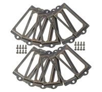 WOONEKY Set 12 Pezzi Porta Etichette in Metallo Vintage Bronzo Anticato con Maniglia per Armadietti e Scaffali da Biblioteca, Cornice Resistente in Ferro per Cassetti Ufficio e