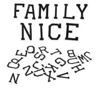 WOONEKY Set 26 Toppe Termoadesive Lettere in Feltro per Artigianato Applicazioni per Vestiti e Accessori Fai da Te Toppe Lettere Resistenti All’Usura per Personalizzare Abbigliamento e