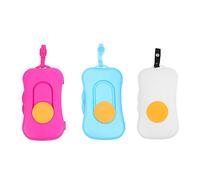 WOONEKY Set 3 Pezzi Custodie Portatile per Salviette Bagnate in Plastica Pp Coperchio, Dispenser Anti-secchezza per Stanza Ragazzo Ragazza e Lettini Colore Casuale