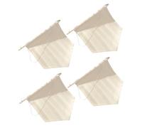 WOONEKY Set 4 Pezzi Espositore per Spille in Tela Bianca da Parete, Pannello Espositivo per Badge e Distintivi, Stendardo Decorativo per Camera Ispirazione Nordica