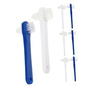 WOONEKY Set 8 Pezzi Spazzolini da Denti Doppia Testa per Viaggi, Design Compatto in Abs e Nylon, Versatile per Adulti e Ragazzo Ragazza, per Pulizia Protesi e Uso On-the-go