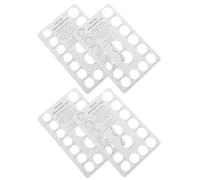 WOONEKY Set da 4 Misuratori per Anelli Riutilizzabili in Plastica, Calibro Preciso per Diametro Anello 50-72 Mm, Strumento per Misurare la Circonferenza del Dito Adatto a Uomini,