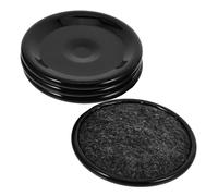 WOONEKY Set da 4 Sottobicchieri Antiscivolo per Mobili in Plastica Resistente Protezione Pavimenti da Graffi e Usura Accessori per Gambe di Sedie e Tavoli per Interni e Casa