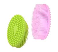 WOONEKY Set Di 2 Spazzole Massaggianti Per Il Bagnetto Del Bambino in Silicone Per La Pulizia Della Pelle Per L'allenamento Sensoriale Tatto Giocattolo Non Per Il Bagnetto