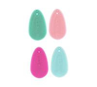 WOONEKY Set Di 4 Spazzole Per La Pulizia Manuale Del Viso in Silicone Rosa Portatile Ricaricabile Per La Pulizia Dei Pori