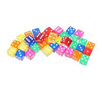 WOONEKY Set di dadi da 36 pezzi: dadi da gioco in acrilico per giochi da tavolo, strumenti per l'insegnamento della matematica, intrattenimento per feste, attività di apprendimento al