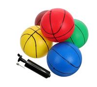 WOONEKY Set Mini Palloni da Basket 6Pcs per Bambini Palloni Gonfiabili per Interni ed Esterni Facili da Impugnare e Giocare Materiale Sicuro in PVC