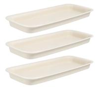 WOONEKY Sottovasi per Vasi da Giardino in Plastica Bianco, 3 Pezzi | Base Giardino Leggera, Resistente a Urti, Anti Invecchiamento, per Fioriere e Vasi su Davanzale