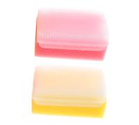 WOONEKY Spazzola Sensoriale in Spugna per Ragazzo Ragazza, Set da 2 Pezzi (rosa + Giallo), Spazzola da Bagno Morbida per Massaggio e Pulizia Delicata, Strumento Compatto per Doccia