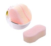 WOONEKY Spugna Da Bagno Set 2 Pezzi Non Tessuto Per La Pulizia Del Corpo, Esfoliante e Massaggio, Adatta a Bambini, Neonati e Adulti Per Doccia Quotidiana e Regalo Liste Nozze