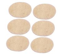 WOONEKY Spugne Luffa Esfolianti 6 Pezzi Salviette per Doccia Accessori Bagno Naturali Scrub per Schiena e