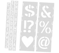 WOONEKY Stencil Pittura Lettere Inglesi Riutilizzabili in Lavabile Kit Template Te per Decorazioni Muro e Artigianato Modelli Sottile per Scritte Personalizzate e Spray