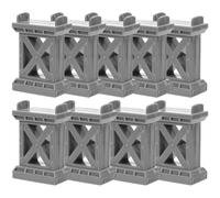 WOONEKY Supporti per Ponti Ferroviari in Legno, 9 Pezzi di Accessori per Binari Trenino Giocattolo, Montanti Stabili per Costruzione Ponti Ferroviari, Adatti a Giochi Educativi