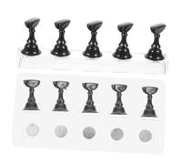 WOONEKY Supporto per Pratica Unghie in Acrilico Nero, Set da 2 per Nail Art Training e Display, Base Magnetica per Migliorare Efficienza e Creatività in Salone