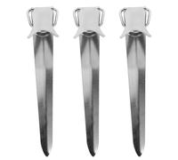 WOONEKY Supporto Portacanna da Pesca in Acciaio Inox Pieghevole 3 Pezzi Picchetto da Terra Stabile per Pesca in Spiaggia e Riva Portacanne Portatile per Laghi e Fiumi