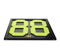 WOONEKY Tabellone Numerico Portatile per Arbitri Calcio, Cartellino Sostituzione Giocatori Manuale Fluorescente Nero, Accessori Arbitro Calcio Compatti e Resistenti per Partite Sportive