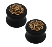 WOONEKY Tappi Auricolari Legno con Design Mandala Espansori Retro per Orecchie Accessori per Piercing per Orecchie e Esprimere Stile Unico