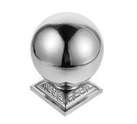 WOONEKY Tappi per Pali Balaustra in Acciaio Inossidabile Decorativi Sfera con Base Quadrata Copripali per Scale e Ringhiere Interni Facili da Pulire e Installare