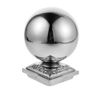 WOONEKY Tappo Decorativo Acciaio Inox per Corrimano Scale Sfera con Base Quadrata Copripalo Resistente per Interni Facile Installazione e Manutenzione Elegante Rifinitura per Ringhiere e