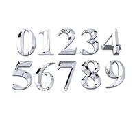 WOONEKY Targhetta Numero Civico Adesiva 3D Per Porte Interni Ed Esterni Set 10 Pezzi Design Moderno Leggero Facile Installazione Segnaletica Indirizzo Casa Hotel Dimensioni 1.97X1.38X0.39 Pollici