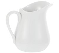 WOONEKY Tazza Bianca in Ceramica da 450ml con Beccuccio a, Lattiera per Buffet e Casa, Utile per Servire Salse e Antipasti