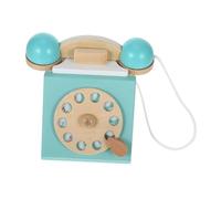 WOONEKY Telefono Giocattolo Retro Legno Per Gioco Educativo Per Sviluppare Abilità Di Comunicazione e Comprensione Degli Elettrodomestici Sicuro e Leggero Per Momenti Di Gioco Genitore