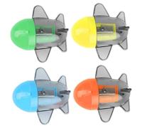 WOONEKY Temperamatite Manuale a Forma di Aeroplano Set da 4 Pezzi Piccolo Temperamatite per Materiale Scolastico Leggero e Portatile Facile da Usare per Scuola e Colore Casuale