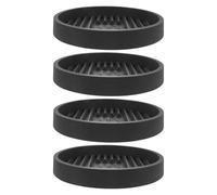 WOONEKY Vassoio Raccogli Gocce per Sturalavandini WC Piccolo Antiscivolo in Plastica Traspirante Set da 4 Pezzi, Vaschetta per Stantuffo Bagno e Cucina, Base Stabile e Facile da Pulire