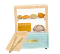 WOONEKY Vetrina Per Torte in Miniatura Casa Delle Bambole Espositore Cibo in Miniatura Mobiletto Per Dolci Decorazione Mini Cucina Design Realistico