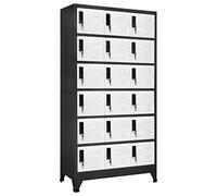 Woonisher Armadietto con Serratura Antracite e Bianco 90x40x180cm Acciaiomobiletto mobili H6mobiletto soggiorno