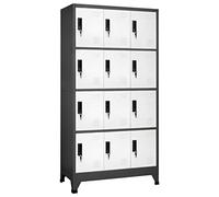 Woonisher Armadietto con Serratura Antracite e Bianco 90x45x180cm Acciaiomobiletto mobili H6mobiletto soggiorno