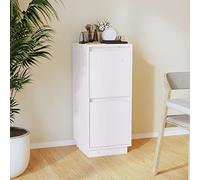 Woonisher Credenza Bianca 31,5x34x75 cm in Legno Massello di Pino credenza cucina dispensa cucina credenza cucina alta