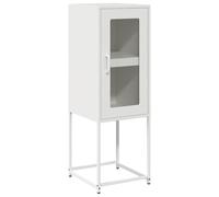 Woonisher Credenza Bianca 36x39x107 cm in Acciaio Laminato a Freddo credenza cucina dispensa cucina credenza cucina alta