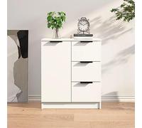 Woonisher Credenza Bianca 60x30x70 cm in Legno Multistrato mobiletto mobile da cucina mobile per cucina dispensa cucina