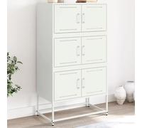 Woonisher Credenza Bianca 68,5x38,5x123,5 in Acciaio credenza cucina dispensa cucina credenza cucina alta