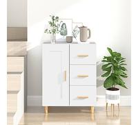 Woonisher Credenza bianca 69,5x34x90 cm Mobile da cucina in derivati del legno, sala da pranzo buffet, mobile da cucina buffet, piccolo mobile contenitore