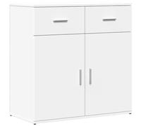 Woonisher Credenza Bianca 79x38x80 cm in Legno Multistrato credenza cucina dispensa cucina credenza cucina alta