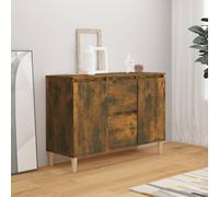 Woonisher Credenza Rovere Fumo 101x35x70 cm in Legno Multistrato credenza cucina dispensa cucina credenza cucina alta