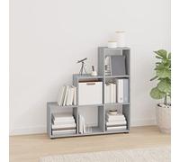Woonisher Libreria a Scala Grigio Sonoma 107 cm in Legno Multistratomobiletto mobili H6mobiletto soggiorno