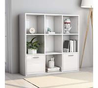 Woonisher Libreria Bianco Lucido 98x30x98 cm in Legno Multistratomobiletto mobili H6mobiletto soggiorno