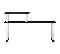Woonisher Mensola da Cucina Nera 45x16x26 cm in Vetro Temperato mensola da muro mensole da muro design mensole