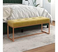 Woonisher Panca Giallo Senape 110x36x45 cm in Vellutomobiletto mobili H6mobiletto soggiorno