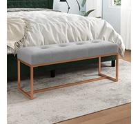 Woonisher Panca Grigia 110x36x45 cm in Vellutomobiletto mobili H6mobiletto soggiorno
